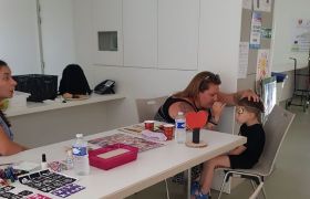 Le Périscolaire a maquillé les enfants et tout volontaire