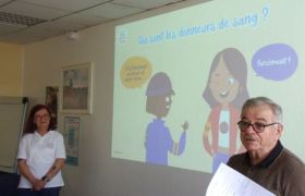 Sensibilisation au don du  sang au collège